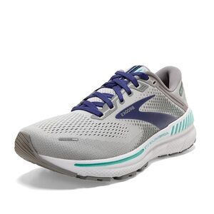 Brooks Women's Adrenaline GTS 22 Supportive Running Shoe Alloy/Blue Green sz 10